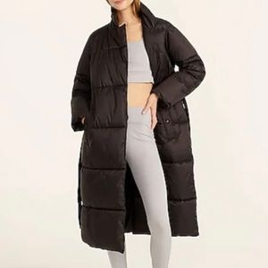 J.Crew puffer wrap coat with primaloft